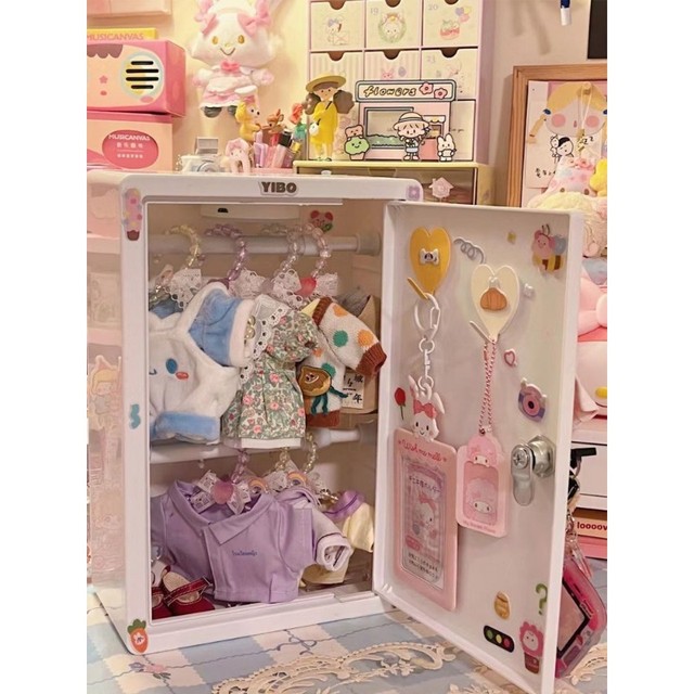 Cotton doll clothes storage box 20cm baby clothes display rack diy mini  cloakroom - AliExpress